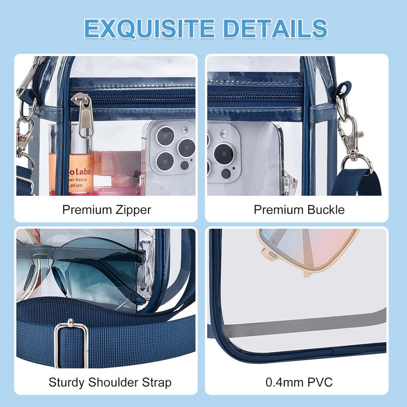 Busiuw Clear Bag for Stadium Events Small Mini Clear Purse Bag for Stadium Concerts Sports Events Festivals - Image 4